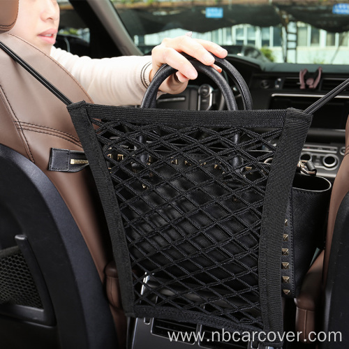 3 layers car seat side hanging storage mesh